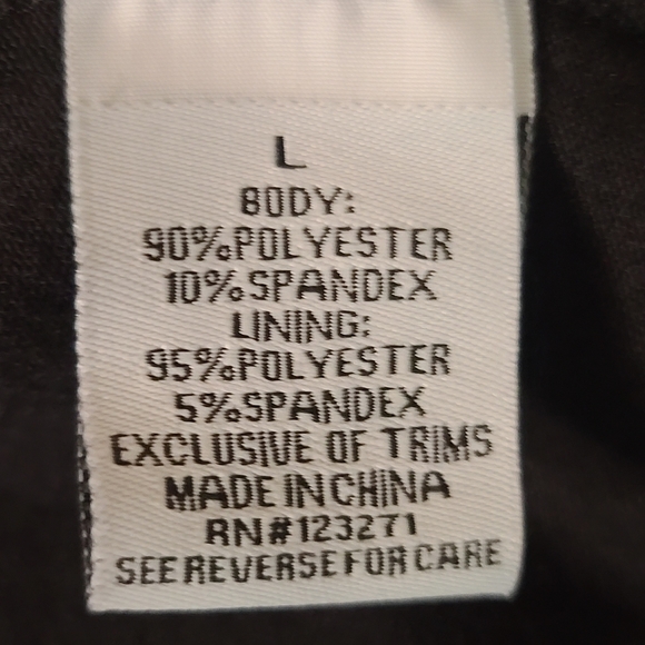 NWT - BLACK RUCHED BODYSUIT - JUNIOR'S LARGE - Picture 8 of 10